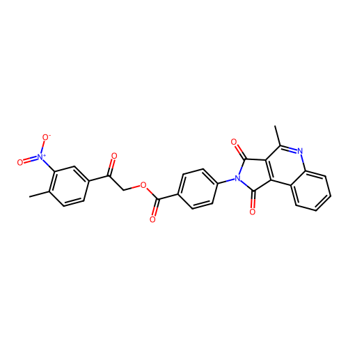 [2-(4-methyl-3-nitrophenyl)-2-oxoethyl] 4-(4-methyl-1,3-dioxopyrrolo[3,4-c]quinolin-2-yl)benzoate structure