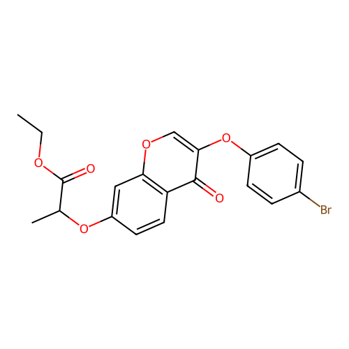 ethyl 2-((3-(4-bromophenoxy)-4-oxo-4H-chromen-7-yl)oxy)propanoate structure