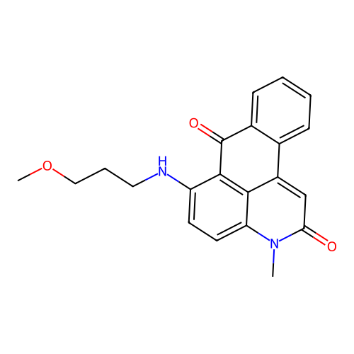 6-((3-methoxypropyl)amino)-3-methyl-2H-naphtho[1,2,3-de]quinoline-2,7(3H)-dione structure
