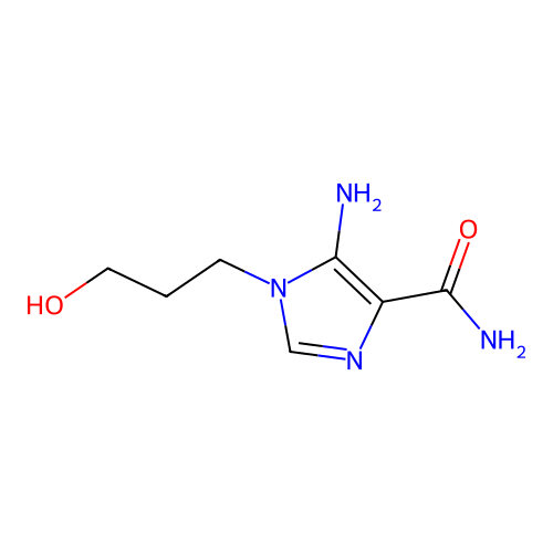5-amino-1-(3-hydroxypropyl)-1H-imidazole-4-carboxamide structure