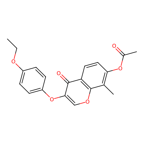 3-(4-ethoxyphenoxy)-8-methyl-4-oxo-4H-chromen-7-yl acetate structure