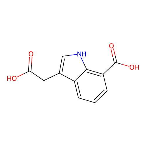 3-(羧甲基)-1H-吲哚-7-甲酸 structure