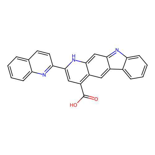 2-(Quinolin-2-YL)-10H-pyrido[2,3-B]carbazole-4-carboxylic acid structure
