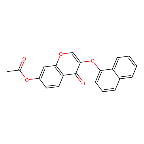 3-(naphthalen-1-yloxy)-4-oxo-4H-chromen-7-yl acetate structure