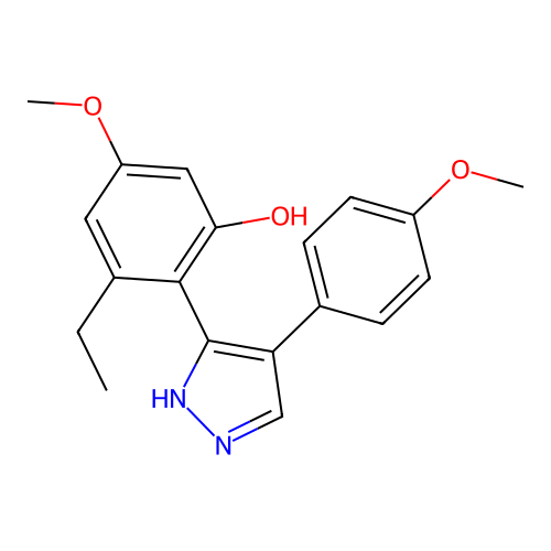 3-ethyl-5-methoxy-2-[4-(4-methoxyphenyl)-1H-pyrazol-5-yl]phenol structure