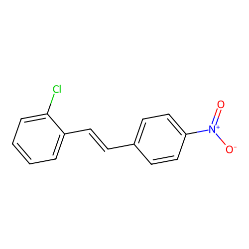 1-chloro-2-[(E)-2-(4-nitrophenyl)ethenyl]benzene structure