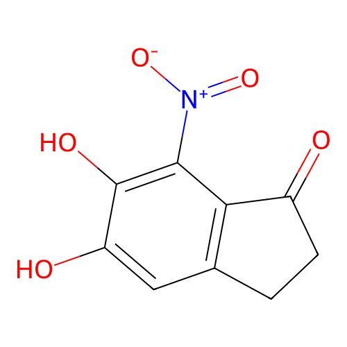 5,6-Dihydroxy-7-nitro-2,3-dihydro-1H-inden-1-one structure