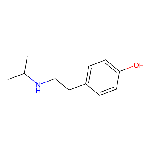 4-[2-(1-Methylethyl)aminoethyl]phenol structure