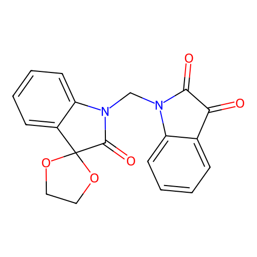 1-((2'-Oxospiro[[1,3]dioxolane-2,3'-indolin]-1'-yl)methyl)indoline-2,3-dione structure