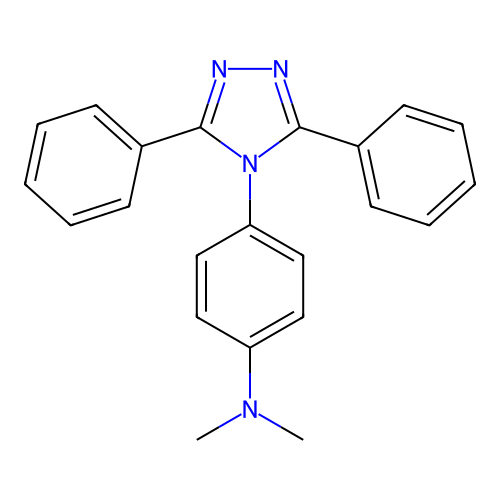 4-(3,5-diphenyl-4H-1,2,4-triazol-4-yl)-N,N-dimethylaniline structure