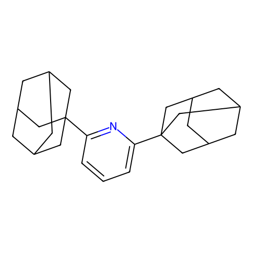 2-((3R,5R)-adamantan-1-yl)-6-((3R,5R,7R)-adamantan-1-yl)pyridine structure