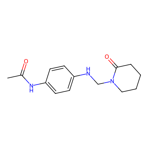 N-(4-(((2-oxopiperidin-1-yl)methyl)amino)phenyl)acetamide structure