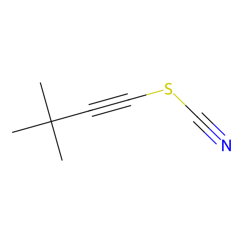 3,3-Dimethylbut-1-yn-1-yl thiocyanate structure