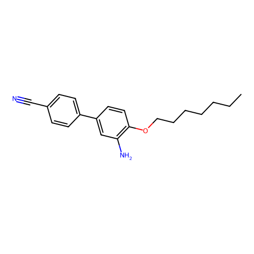 Benzonitrile, 4-(3-amino-4-heptyloxyphenyl)- structure