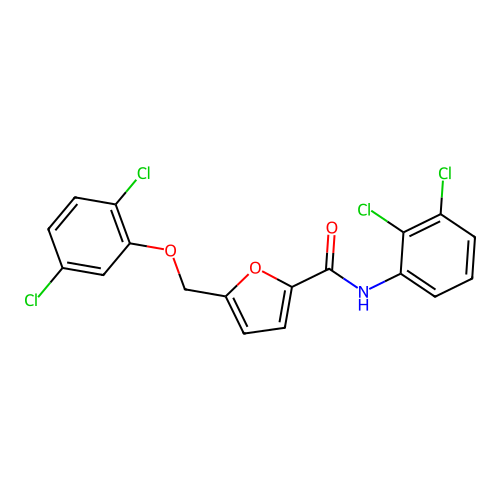 5-[(2,5-dichlorophenoxy)methyl]-N-(2,3-dichlorophenyl)furan-2-carboxamide structure