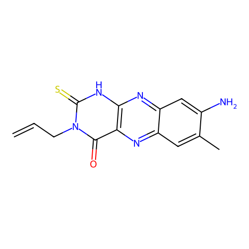 3-allyl-8-amino-7-methyl-2-thioxo-2,3-dihydrobenzo[g]pteridin-4(1H)-one structure