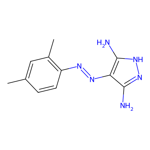 4-(2,4-二甲基苯偶氮基)吡唑-3,5-二胺 structure