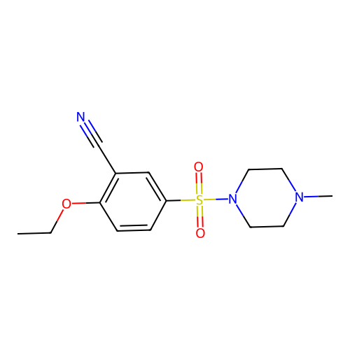 2-Ethoxy-5-(4-methyl-1-piperazinylsulfonyl)benzonitrile structure