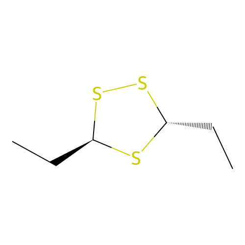 trans-3,5-Diethyl-1,2,4-trithiolane structure