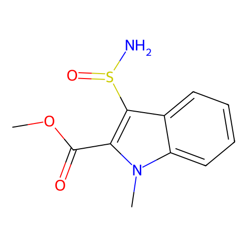 Methyl 1-methyl-3-sulfinamoylindole-2-carboxylate structure