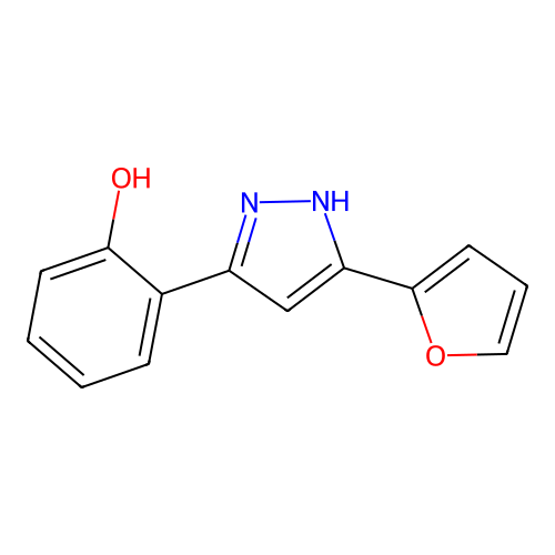 2-[5-(2-Furyl)-1H-pyrazol-3-yl]phenol structure