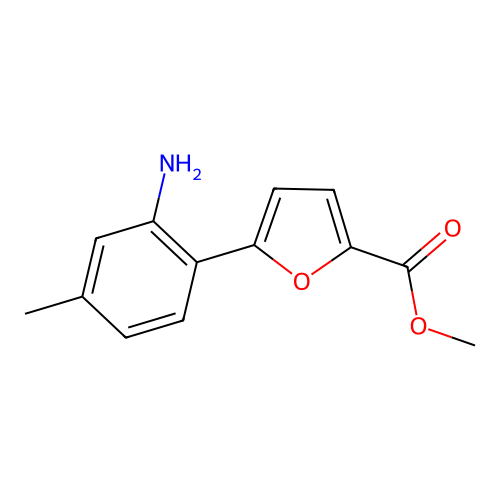 Methyl 5-(2-amino-4-methylphenyl)furan-2-carboxylate structure