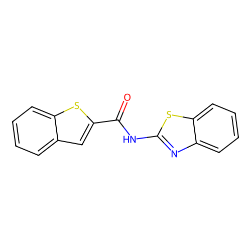 N-(1,3-benzothiazol-2-yl)-1-benzothiophene-2-carboxamide structure