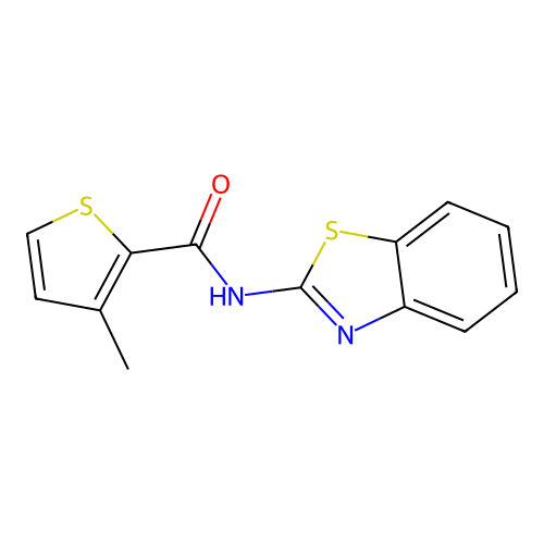 3-Methyl-thiophene-2-carboxylic acid benzothiazol-2-ylamide structure