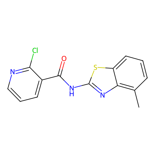 2-chloro-N-(4-methyl-1,3-benzothiazol-2-yl)pyridine-3-carboxamide structure