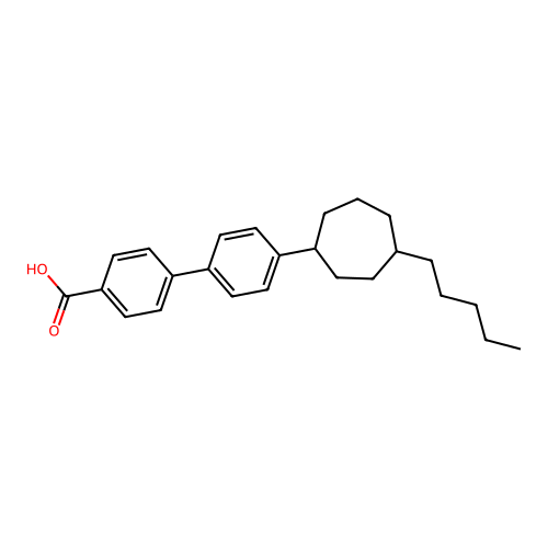 4'-(4-Pentylcycloheptyl)-[1,1'-biphenyl]-4-carboxylic acid structure