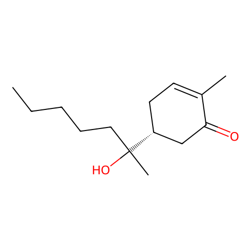 2-Cyclohexen-1-one, 5-(1-hydroxy-1-methylhexyl)-2-methyl-, (5R)- structure