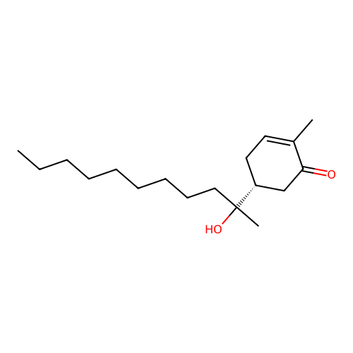 2-Cyclohexen-1-one, 5-(1-hydroxy-1-methyldecyl)-2-methyl-, (5R)- structure