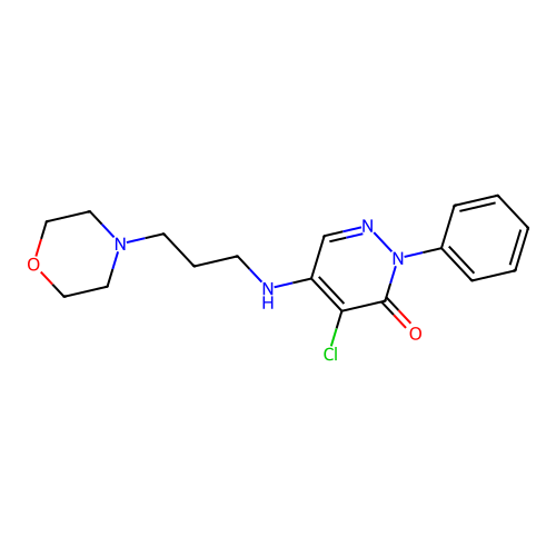 4-chloro-5-{[3-(morpholin-4-yl)propyl]amino}-2-phenylpyridazin-3(2H)-one structure