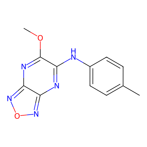 6-Methoxy-N-(4-methylphenyl)[1,2,5]oxadiazolo[3,4-b]pyrazin-5-amine structure