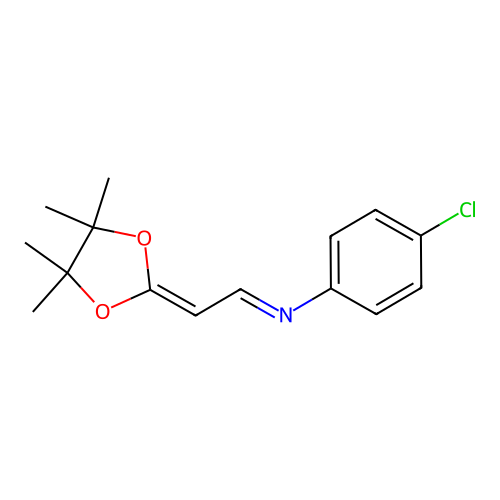 N-(4-chlorophenyl)-2-(4,4,5,5-tetramethyl-1,3-dioxolan-2-ylidene)ethanimine structure