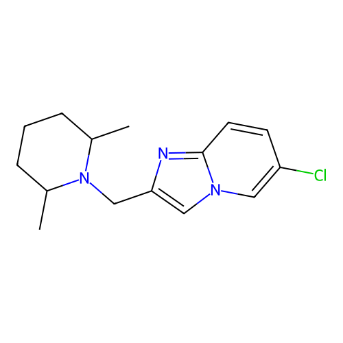 6-Chloro-2-[(2,6-dimethylpiperidin-1-yl)methyl]imidazo[1,2-a]pyridine structure