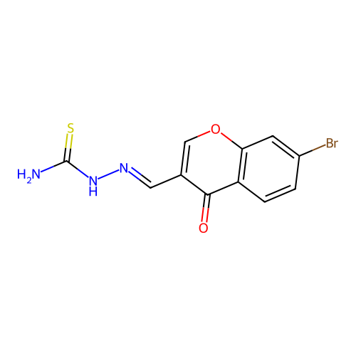 (E)-2-((7-bromo-4-oxo-4H-chromen-3-yl)methylene)hydrazinecarbothioamide structure