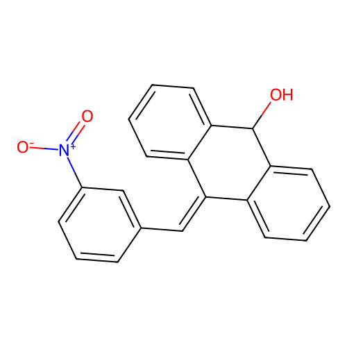 10-(3-Nitrobenzylidene)-9,10-dihydroanthracen-9-ol structure