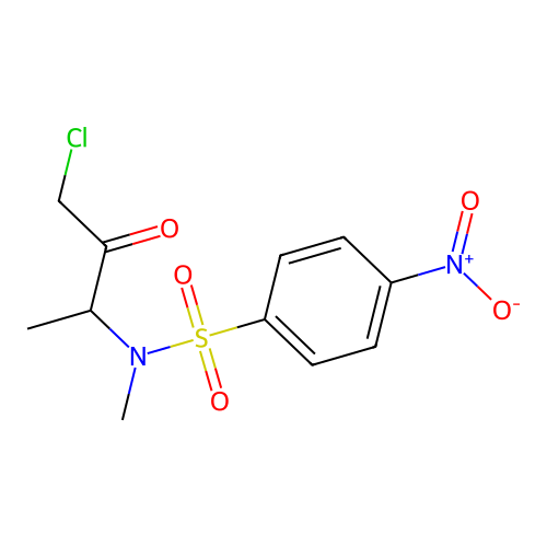 N-(4-chloro-3-oxobutan-2-yl)-N-methyl-4-nitrobenzenesulfonamide structure