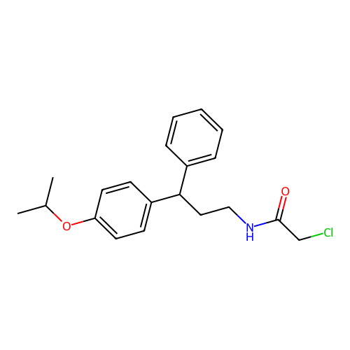 2-chloro-N-(3-(4-isopropoxyphenyl)-3-phenylpropyl)acetamide structure