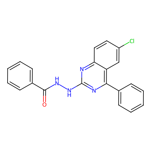 N'-(6-chloro-4-phenylquinazolin-2-yl)benzohydrazide structure