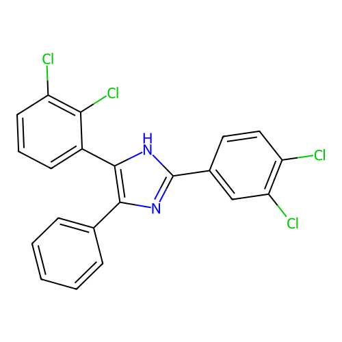 5-(2,3-dichlorophenyl)-2-(3,4-dichlorophenyl)-4-phenyl-1H-imidazole structure