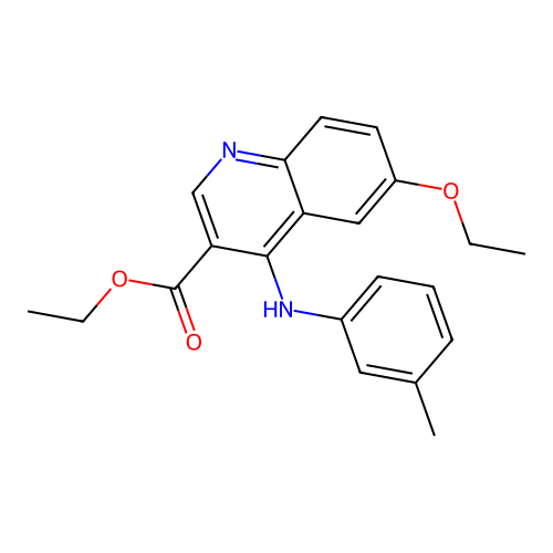 Ethyl 6-ethoxy-4-[(3-methylphenyl)amino]quinoline-3-carboxylate structure