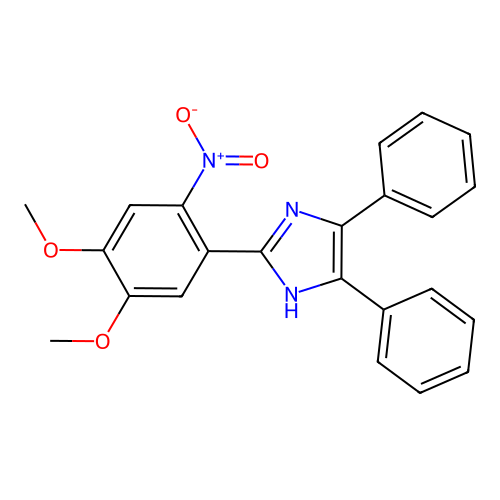 2-(4,5-dimethoxy-2-nitrophenyl)-4,5-diphenyl-1H-imidazole structure