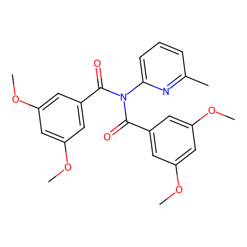 N-(3,5-dimethoxybenzoyl)-3,5-dimethoxy-N-(6-methylpyridin-2-yl)benzamide structure