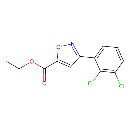Ethyl 3-(2,3-dichlorophenyl)-1,2-oxazole-5-carboxylate structure