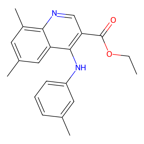 Ethyl 6,8-dimethyl-4-[(3-methylphenyl)amino]quinoline-3-carboxylate structure