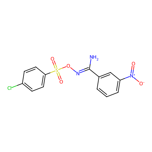 N'-{[(4-chlorophenyl)sulfonyl]oxy}-3-nitrobenzenecarboximidamide structure