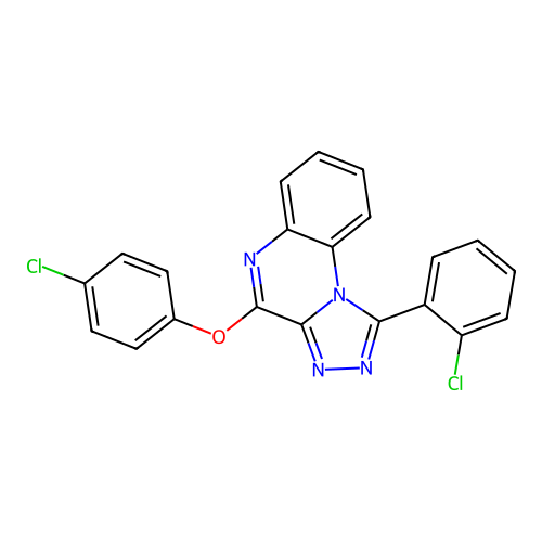 4-(4-Chlorophenoxy)-1-(2-chlorophenyl)-[1,2,4]triazolo[4,3-a]quinoxaline structure