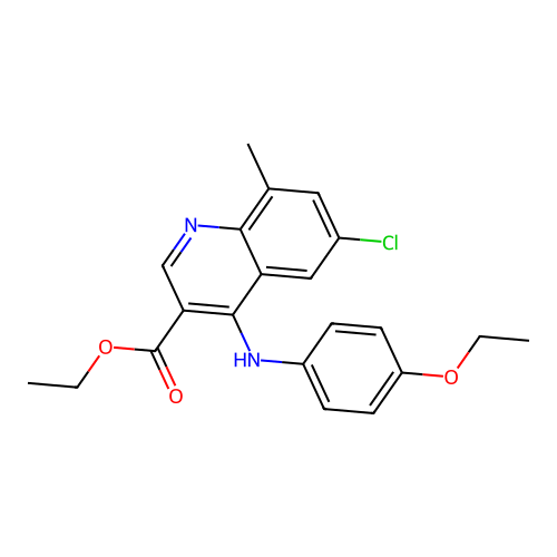 Ethyl 6-chloro-4-[(4-ethoxyphenyl)amino]-8-methylquinoline-3-carboxylate structure